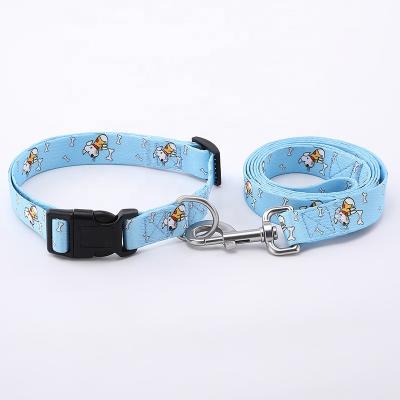 China Padded Adjustable Reversible Harness Set Dog Collar Leashes Dog Leash Belt for sale