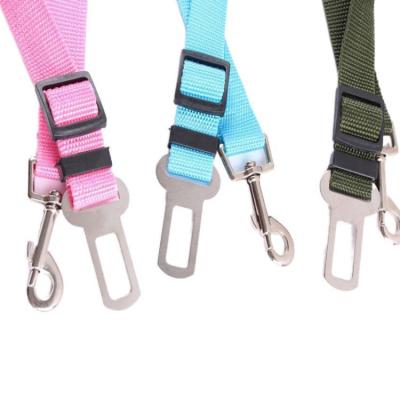 China DETACHED Dog Cat Car Seat Belt Adjustable harness seat belt lead leashes rope for dogs travel clip pet supplies for sale