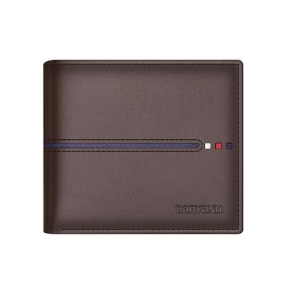 China Leather RFID Shorts Men's Multi Dollar Clip High Quality RFID Card New Wallet for sale