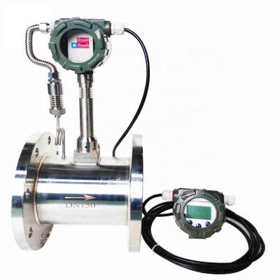 China Diesel SS Industrial Vortex Flow Meter / Battery Operated Gasoline Oil Flow Meter for sale