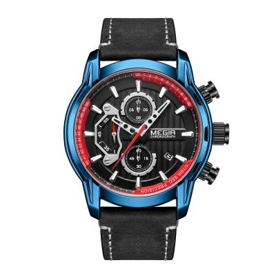 China Chronograph Megir Japan 2020 movt mans cool custom watch chronograph watch vd53 logo watches dropshipping for sale