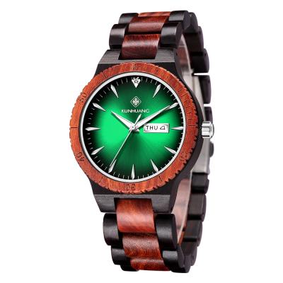 China Luxury Wood Watch Relojes Masculinos Date Reloj Madera Hombre Automatic Wooden Wrist Watches Men for sale