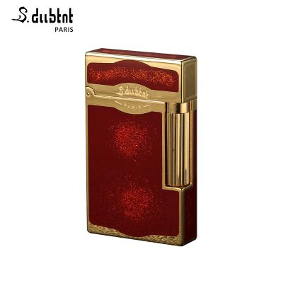 China Gas S.dubtnt Brand 24k Gold Plated Classic High End Lighter , Brass Cigar Lighter With Gift Box for sale