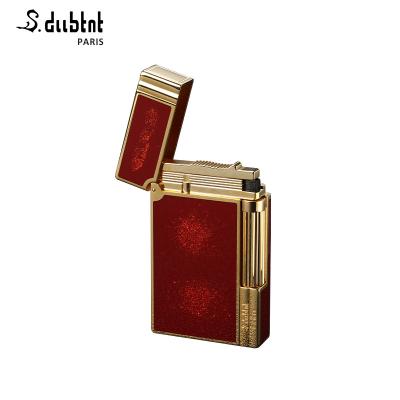 China Gas S.dubtnt Brand 24k Gold Plated Classic High End Lighter , Brass Cigar Lighter With Gift Box for sale