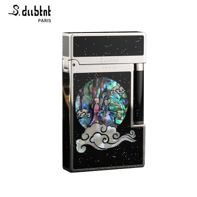 China Luxury High Quality Solid Brass Gas S.dubtnt Flint Wheel Lighter for sale