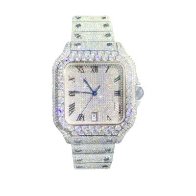 China Luxury Premium VVS Iced Out White Moissanite Diamond Bezel Custom Watch For Men And Women for sale