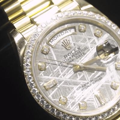 China Luxury Premium VVS Iced Out White Moissanite Hand Set Diamond Bezel Custom Watch For Men And Women for sale