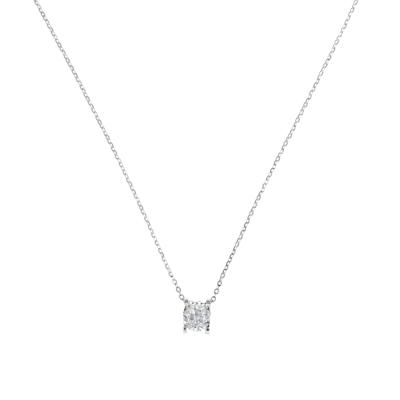 China CLASSIC Premium Moissanite Round 1ct Sterling Silver Round Classic Wedding Pendant Necklace for sale