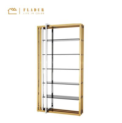 China Corrosion Protection Gold And Silver Stainless Steel Shelf For Office for sale