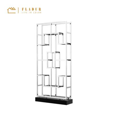 China Corrosion Protection Luxury Black Base Silver Stainless Steel Shelf for sale