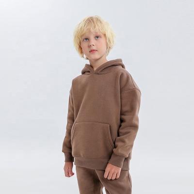 China 95% cotton kids anti-shrink blank hoodie 350gsm shear kids hoodie winter hoodies for boys for sale