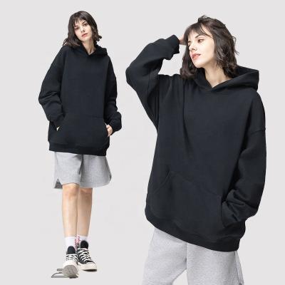 China Anti-wrinkle hoodies 80% cotton 20% polyester hoodies women custom logo blank hoodie no strings for sale