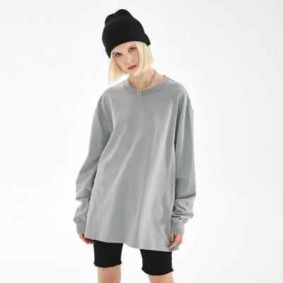 China Oversized Drop Shoulder Long Sleeve Anti-wrinkle OEM T-shirt Manufacturers T-shirt Sleeve T-Shirt For Women for sale