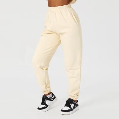 China Anti-Wrinkle Drop Fashion High Waist Pants Women Winter Warm Sweatpants Outdoor Sports Trousers for sale