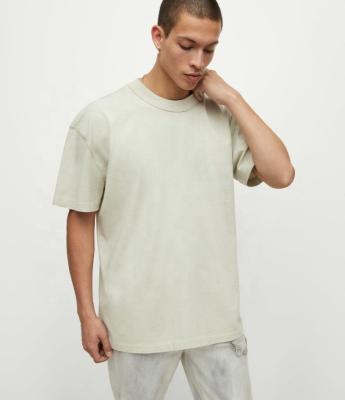 China Anti-Wrinkle Men's T-shirt 280 Gsm T-shirt High Quality Oversized Heavy T-shirt Mock Neck T-shirt for sale