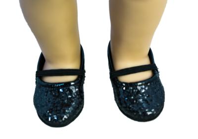 China Black Bright Color Shoes Roughness American Girl Doll Clothes Shoes and Accessories for sale