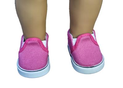 China Cute Cerise Fashion Canvas Doll Shoes for American Girl Dolls for sale