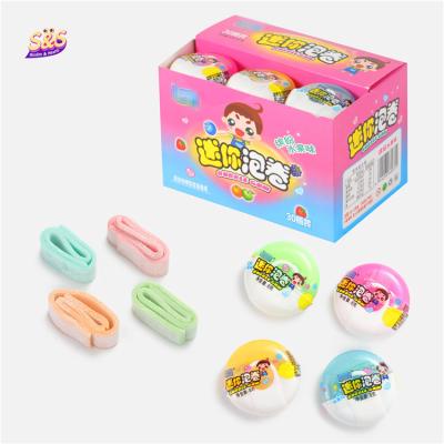 China Europe Natural 4 Flavor Halal Tasty Bubble Gum Fruity Toys Chew Round Strip Bun Super Crazy Bubble Gum For Kids for sale