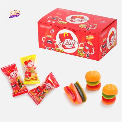 China Normal Muslim Gomita Burger Chewing Gummy Fruity Pectin Soft Halal Candy For Lesser Bairam for sale