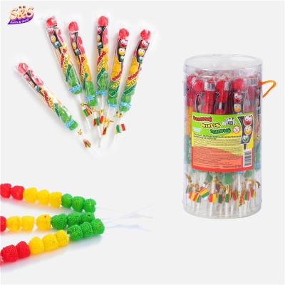 China Normal Luminous Bright Soft Jelly Sugar Western Color Fire Signaling Lollipop Lollipop Soft Gummy Candy for sale