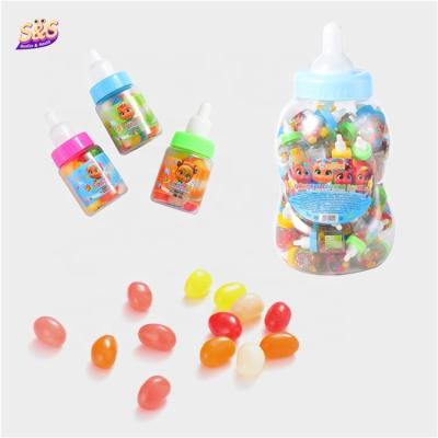 China Individual Pack Natural Sweetness Jelly Beans Bottle Shaped Colorful Candies For Children's Day for sale