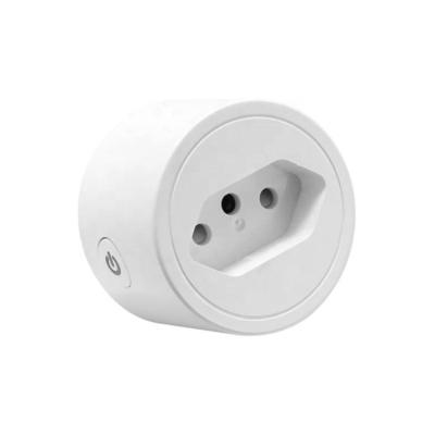 China Electric Smart Wifi Plug Socket Amazon Alexa Google Wireless Brazil Mini Wifi Socket Tuya Residential/Multi-Purpose Smart Socket for sale