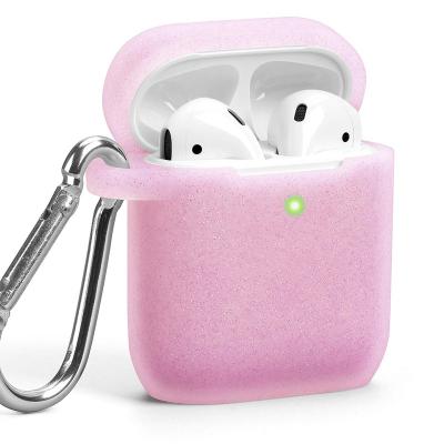 China Newest Fashionable 3Tops For Airpods Case Cover Skin With Key Chain Set Compatible For Airpods 2 And 1 Pale Pink Color for sale