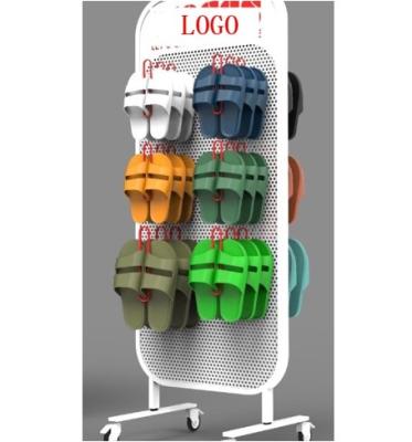 China Branded store shoes display, shoe store position flip flops display rack, sandals display stand, for sale