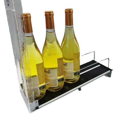 China Branded Store Supermarket Automatic Feeding Metal Divider Roller Bottle Drinks Box Beverage Shelf Pusher System For Retail Stores for sale