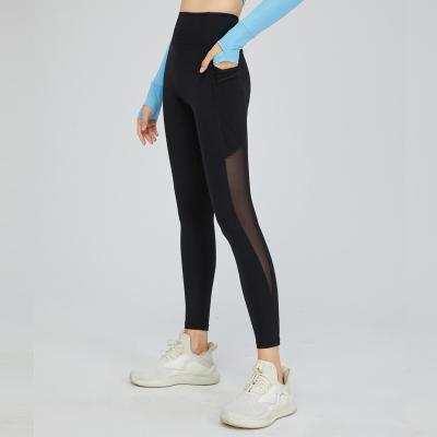 China Hot Selling Breathable High Waisted Workout Pants Stretch High Waisted Gaiters Yoga Legging With Pockets for sale