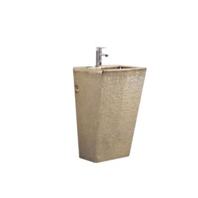 China Modern Bathroom Pedestal Diamond Shape Pedestal Sink Diamond Shape One Piece Pedestal Sink for sale