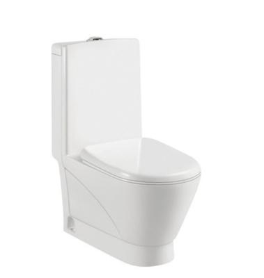 China Double-flow high quality P-trap safety cheap bathroom wash down siphonic one piece ceramic toilet cabinet for sale