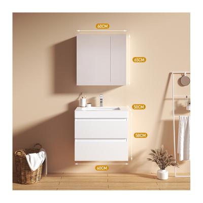 China Modern Bathroom Vanity Cabinet White Vanity Basin Tops for sale