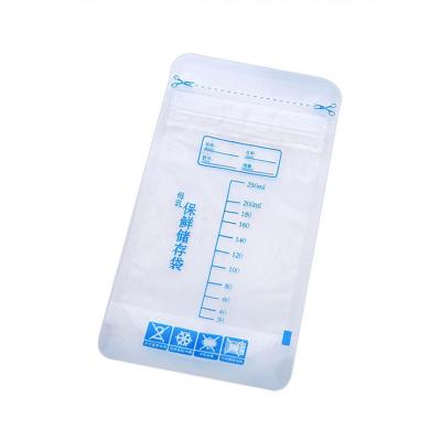 China BPA Free Zipper Top Sealing Stand Up Type Breastmilk Storage Pouch Bag Bags for sale