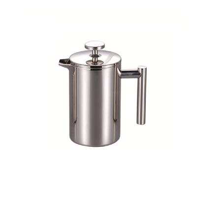 China Wholesale Viable 800ml Stainless Steel Wall Mounted Coffee Maker French Press Cafetiere Double for sale