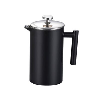 China Viable Maker Tea Press Matte Black French Press Coffee Maker With Filter for sale