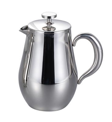 China Sustainable Coffee Pot Stainless Steel French Press With Filter For Coffee Brewing for sale