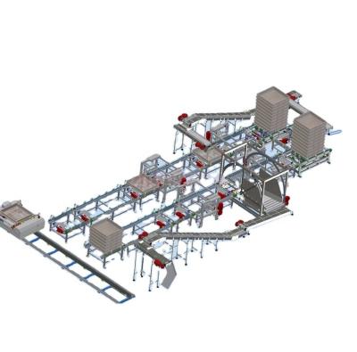 China Customized Automatic Production Line Retort Machine Loading and Unloading System For Canned Package Food/Beverage for sale