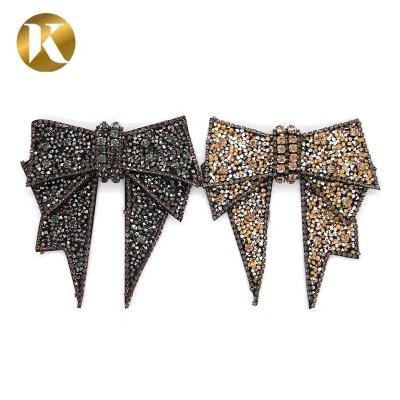 China Delicacy Wenzhou Kml DIY Rhinestone Bowknot Lady Handmade Crystal Shoes Cut Accessories for sale