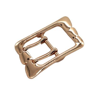 China Good Quality Wenzhou Kml Fashion Gold Ladies 25mm Metal Belt Pin Irregular Personalized Bright Buckles for sale