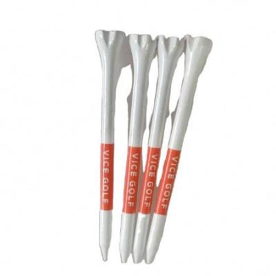 China Wholesale Price Wooden Striped Wooden Golf Tees With Special Logo Printed for sale