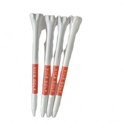 China wood 2022 wholesale high quality striped wooden golf tees with special logo printed for sale