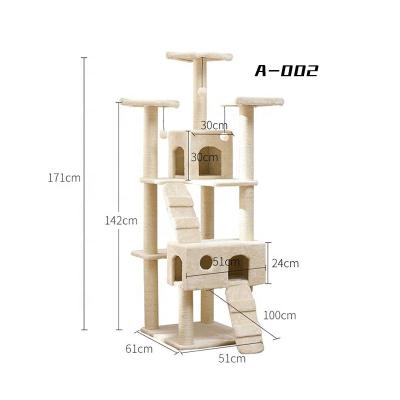 China Multifunctional Climbing Frame Sisal Rope Sustainable Cat Pet Supplies Combination Lining Post for sale