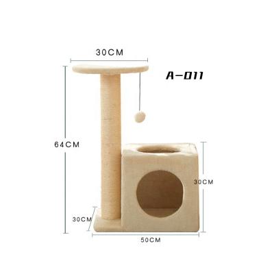 China Sustainable Cat Toys Mini Indoor Cat Climbing Frame Cat Tree For Skin And Play for sale