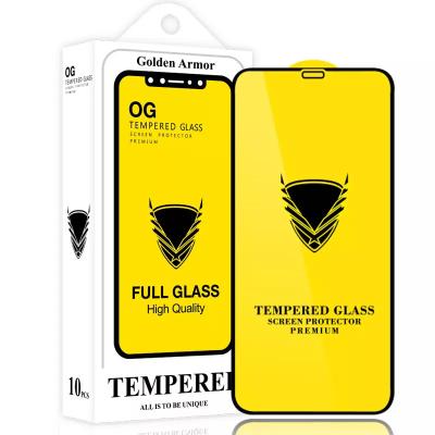 China Mobile Phone OG Full Glue 2.5D Glue Phone Protective Screen Protector Gold Tempered Glass For OPPO Realme 5 6i 7 7i Screen Mobile Guard for sale