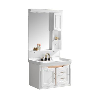 China Water Proof 2020 Modern Design PVC Bathroom Vanity Cabinets With Sink Resistant for sale