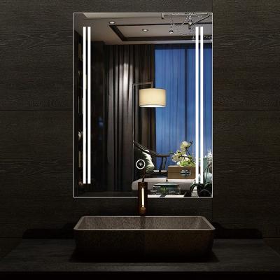 China Wholesale Chinese design luminous simple style led backlit bathroom mirror bathroom mirror for sale