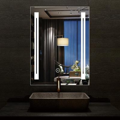 China Bright New Style Hotel Modern Bathroom Led Mirror With Led Light for sale