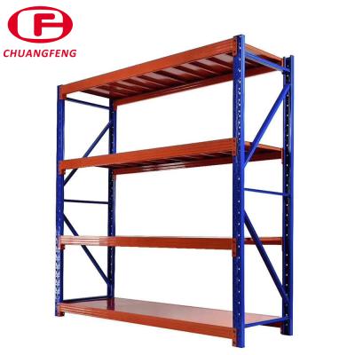 China Heavy Duty 4 Layer Warehouse Rack Metal Warehouse Storage Rack Shelves Steel Shelves for sale