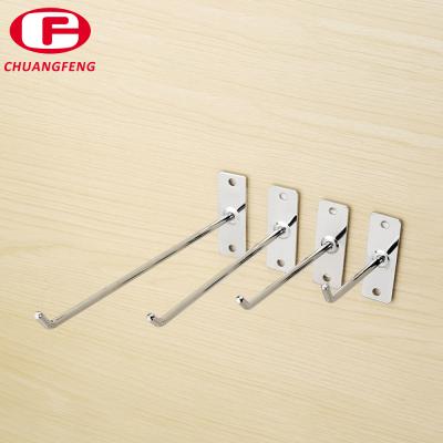 China Shop Display Accessories Heavy Duty Iron Wire Single Hook Chrome Plated Decorative Wall Hooks for sale